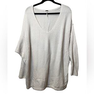 Free People Pale Pink Oversized Sweater Size S